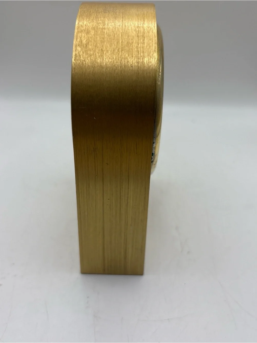 Howard Miller 645-289 San Francisco Solid Aluminum Alarm Clock Brass Gold Finish